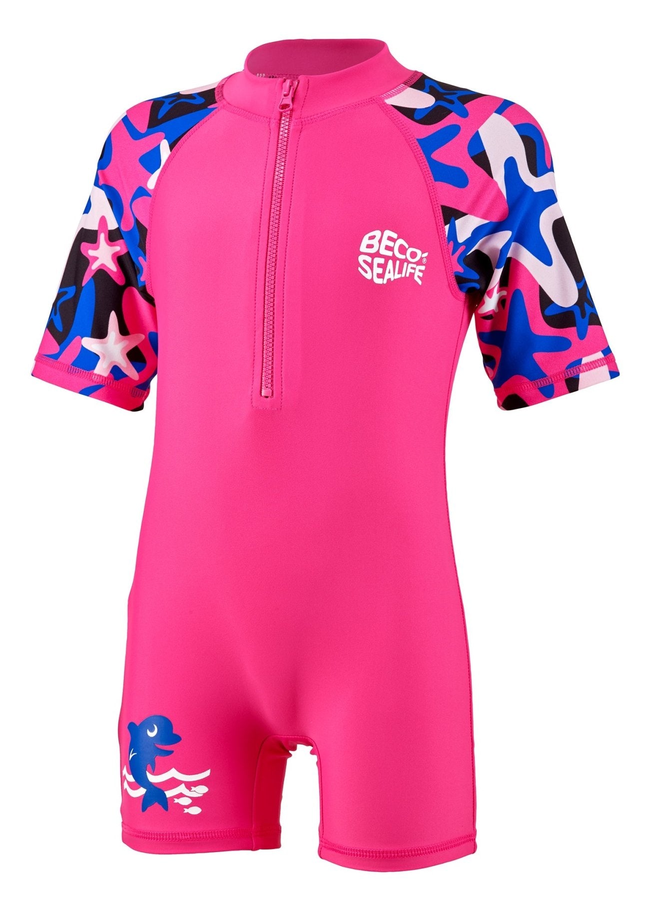 "Beco Sealife lasten pinkki UV-uimapuku UPF 50+ suojalla
