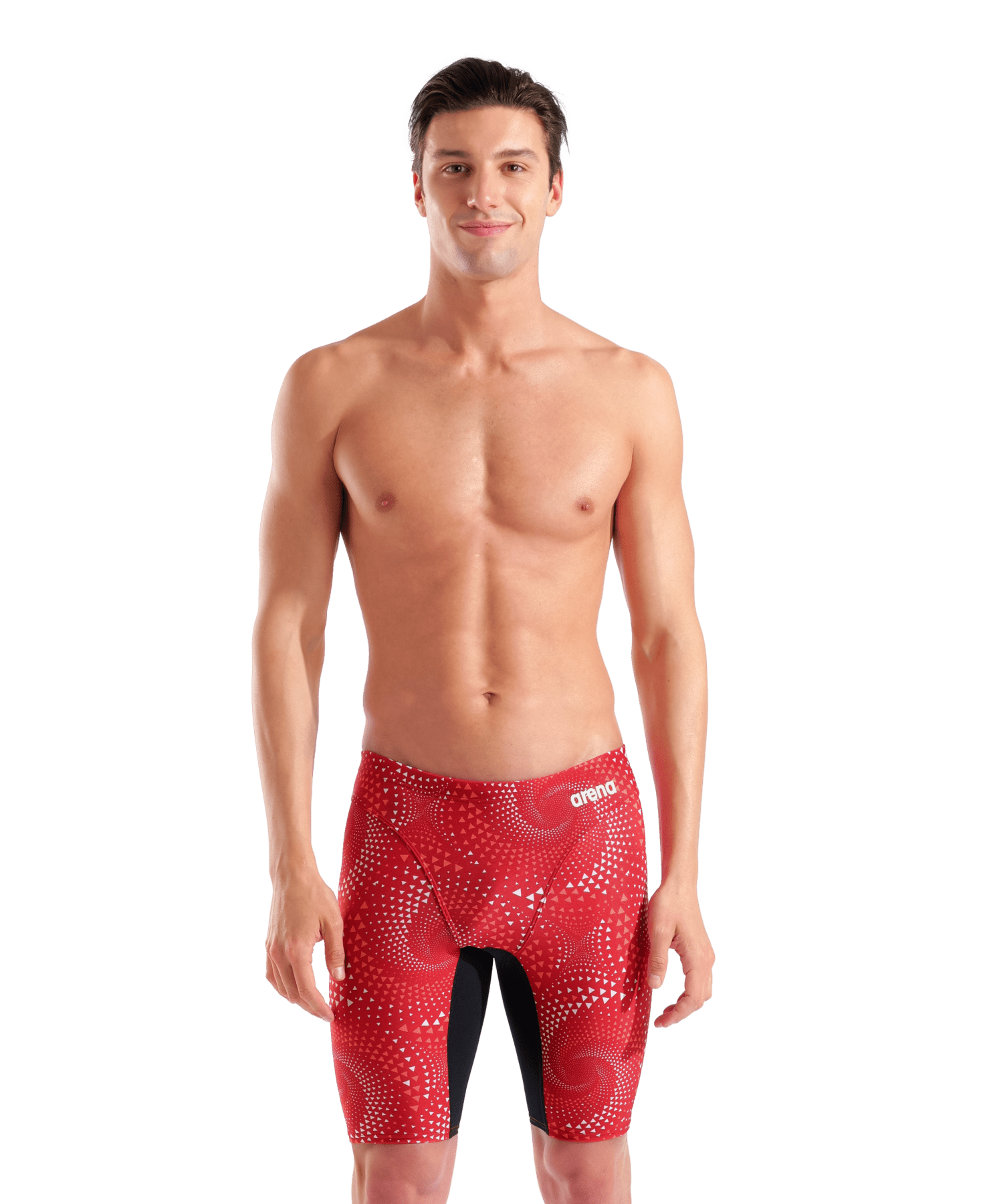 Fireflow Swim Jammer men's swimming trunks, red-black –