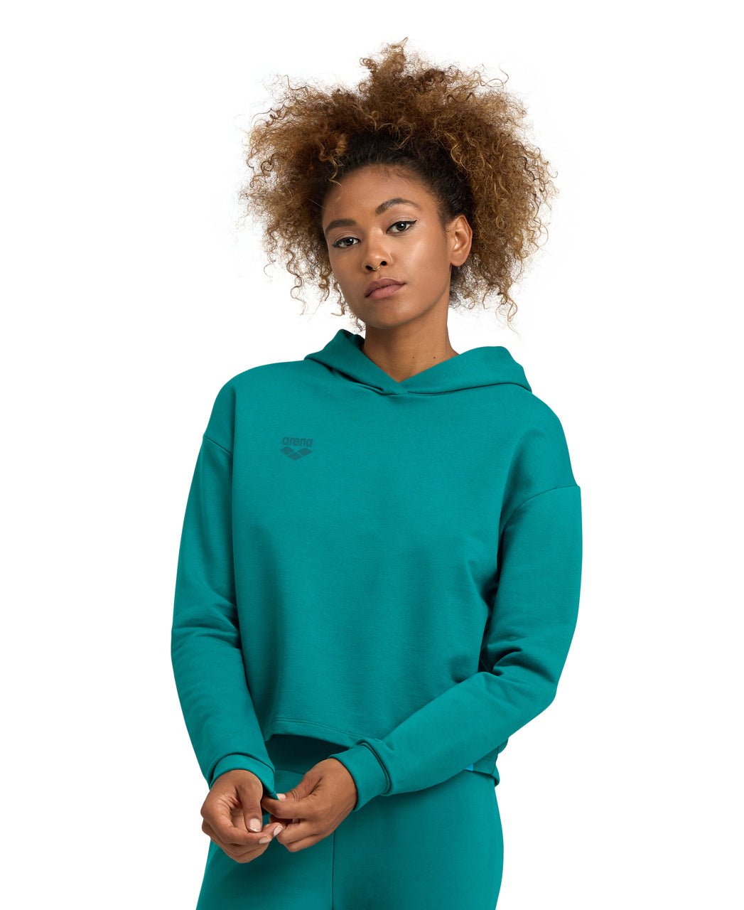 Hooded Sweat Fleece naisten huppari, tummanvihreäArena