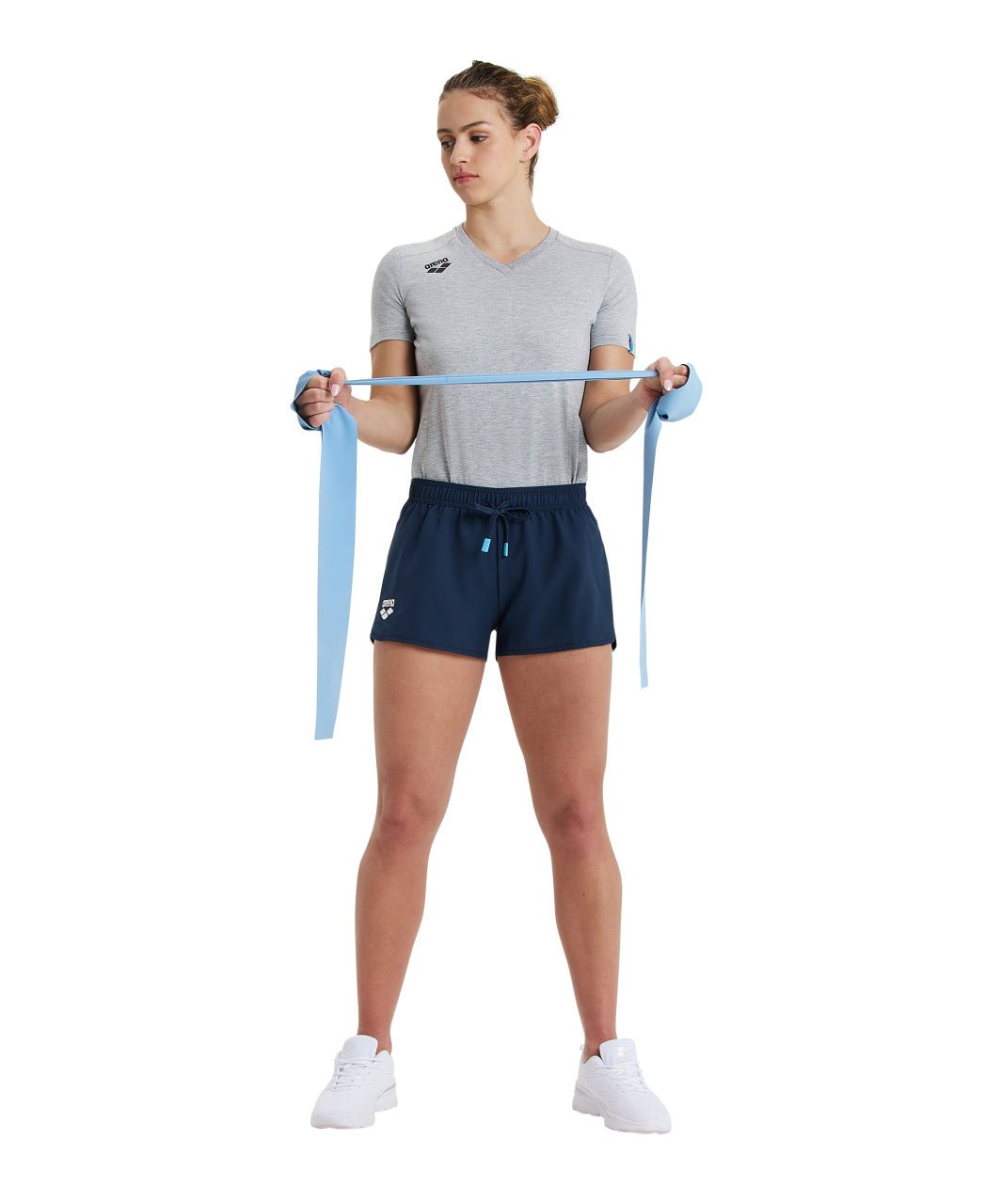 Team Short Solid naisten shortsit, tummansininenArena