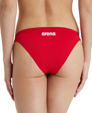 Team Swim Bottom Solid naisten bikinialaosa, punainen