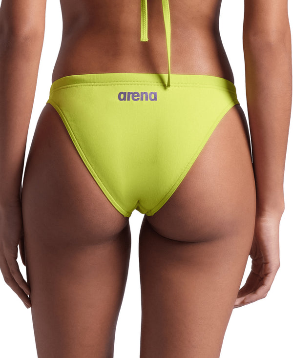 Team Swim Bottom Solid women's bikini top, neon yellow