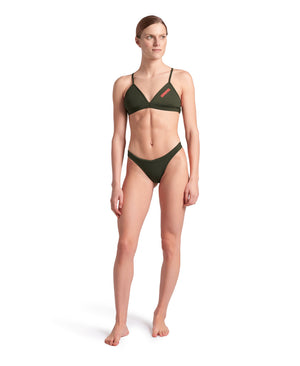 Team Swim Bottom Solid naisten bikini alaosa, tummanvihreä