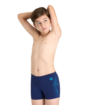 Swim Short Graphic boys' swim trunks, dark blue-turquoise