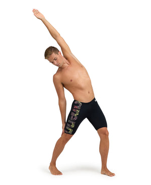 Kikko Pro Swim Jammer Graphic miesten uimahousut, musta