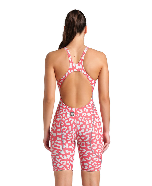 St Next Le Ob Women's Racing Suit, Leopard Skin Geranium