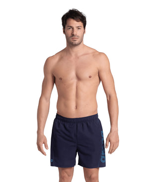 Fundamentals Arena Logo Boxer R Men's Swim Shorts, Dark Blue