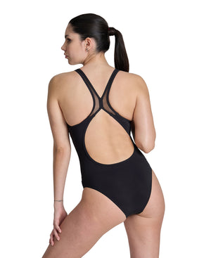 Mesh Panels Swim Pro Back women's swimsuit, black