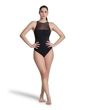 Mesh Panels Swim Pro Back women's swimsuit, black