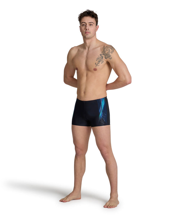 Underwater Swim Short men's swimming trunks, black-blue