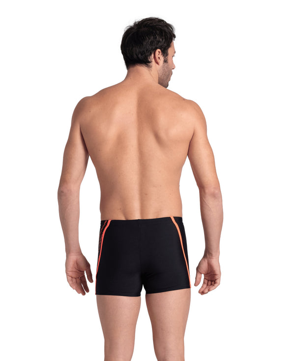 Losange V men's swimming trunks, black-coral