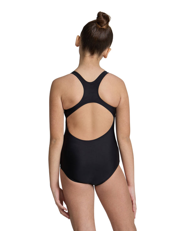 Kikko V Swim Pro Back girls swimsuit, black and white