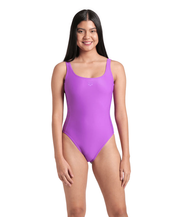 Team Stripe U Back naisten uimapuku, violetti