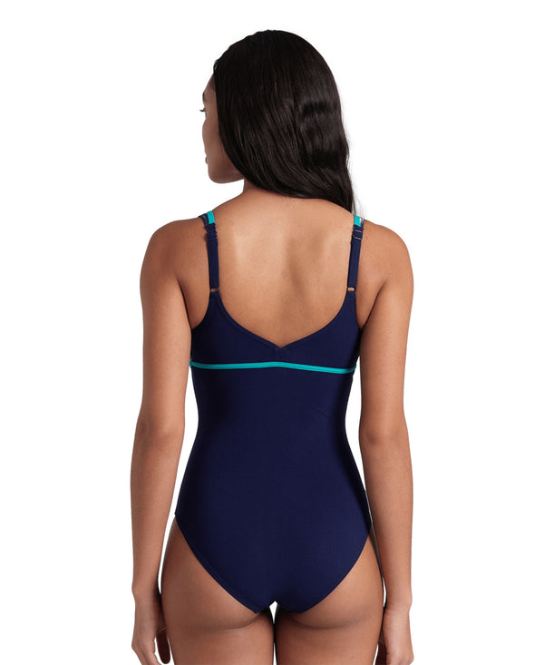 Jennifer Wing Back women's swimsuit, navy blue