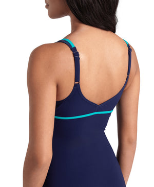 Jennifer Wing Back women's swimsuit, navy blue