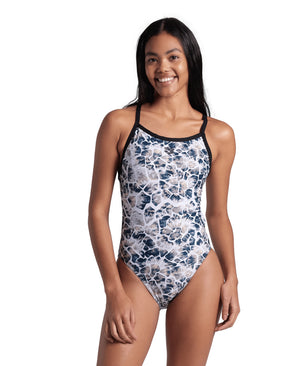 Earth Swimsuit Xcross Back naisten uimapuku, musta-valkoinen