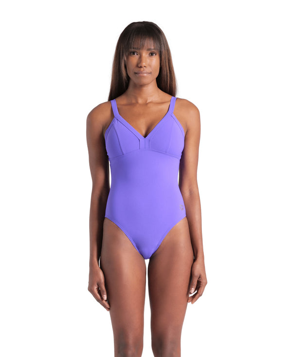 Lara Soft Curve Back women's swimsuit, purple