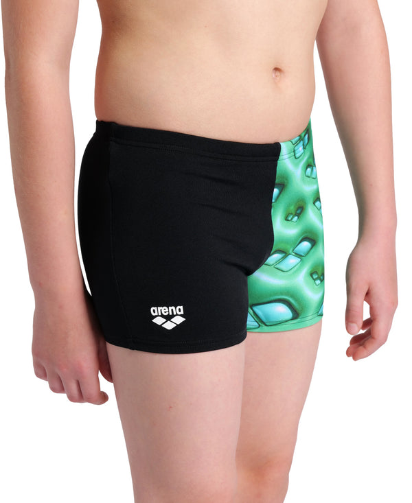 Foam Swim Short boys' swimming trunks, black-green