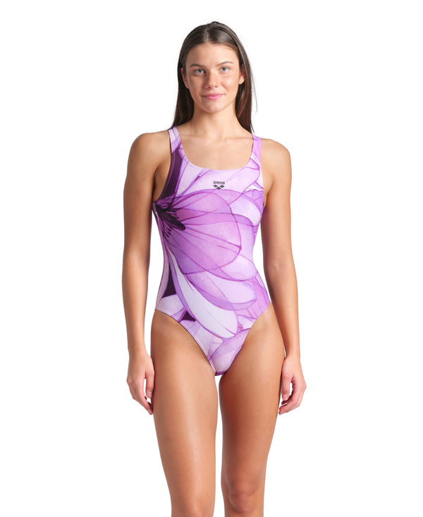Seabed O back One Piece naisten uimapuku, violetti-musta