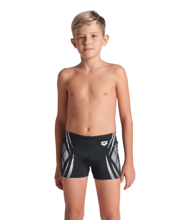 Poseidonia Swim Short poikien uimahousut, musta-valkoinen