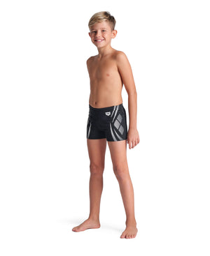 Poseidonia Swim Short poikien uimahousut, musta-valkoinen