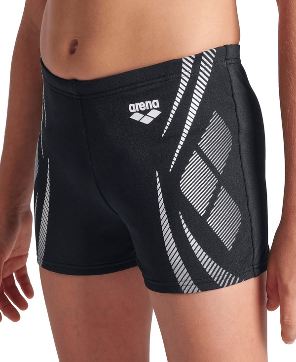 Poseidonia Swim Short poikien uimahousut, musta-valkoinen