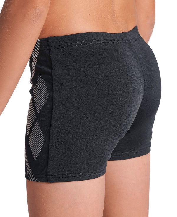 Poseidonia Swim Short poikien uimahousut, musta-valkoinen