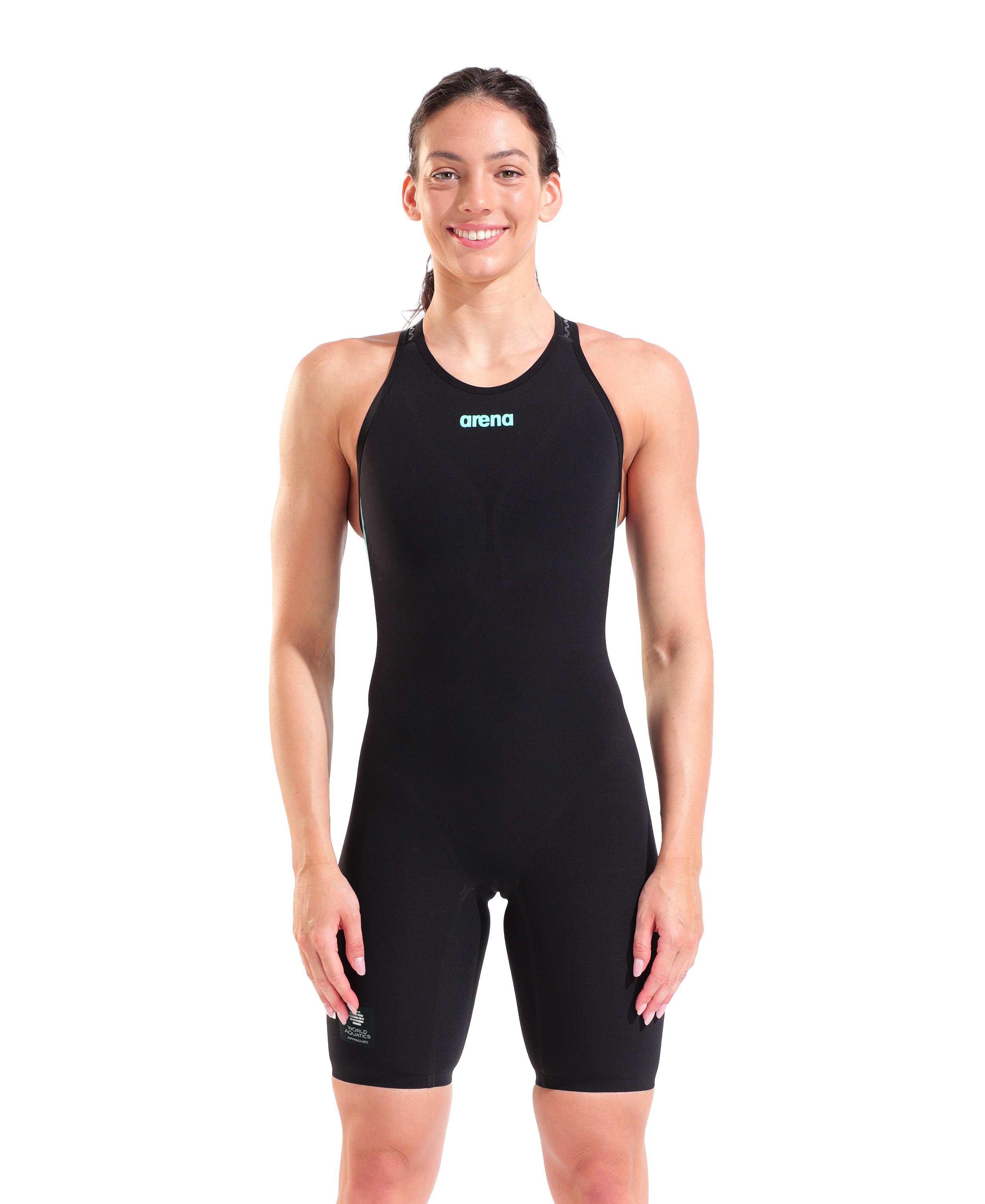 Powerskin Air3 Cb naisten kilpapuku, musta-turkoosi