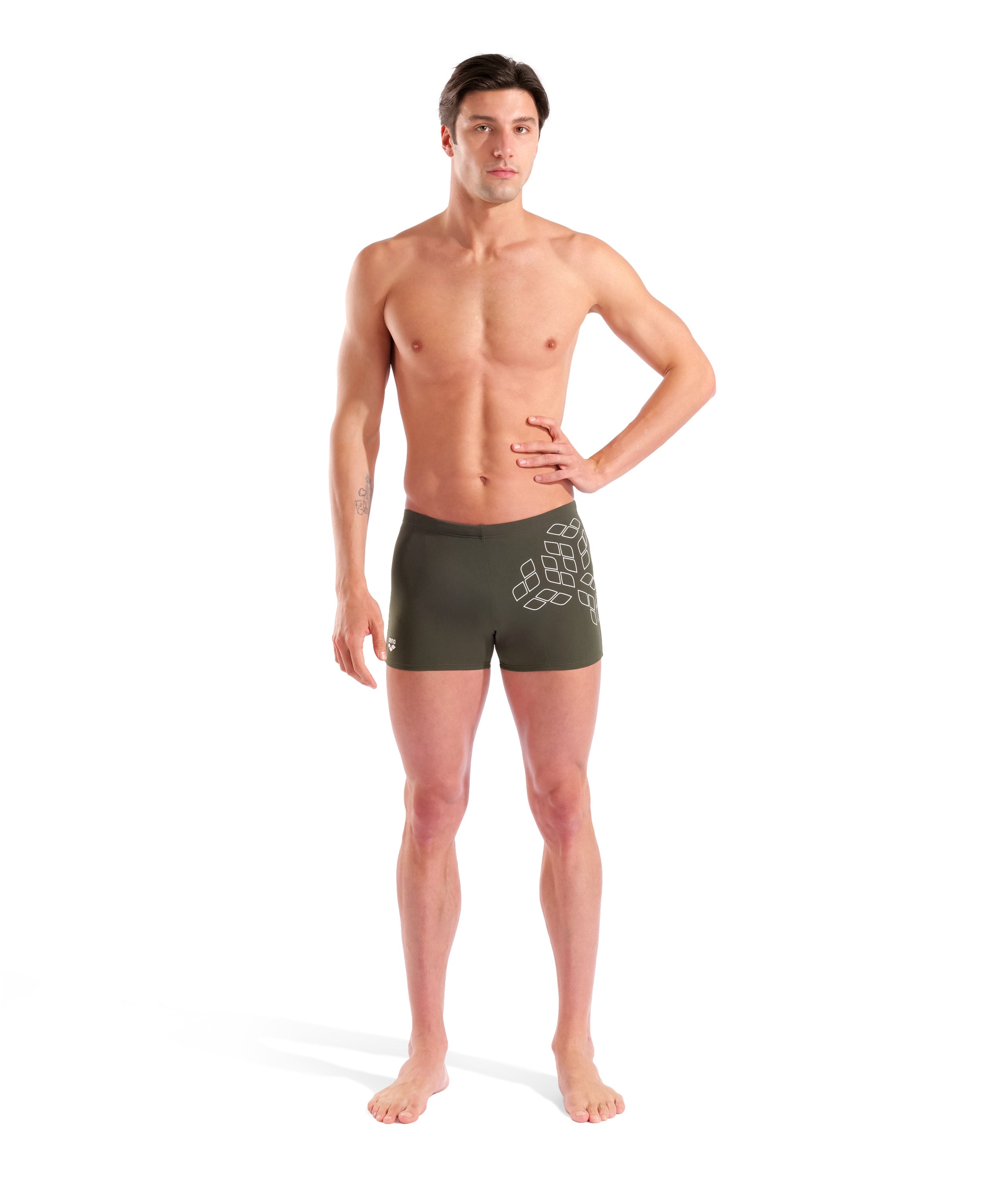 Kikko Graphic Swim Short men's swimming trunks, green