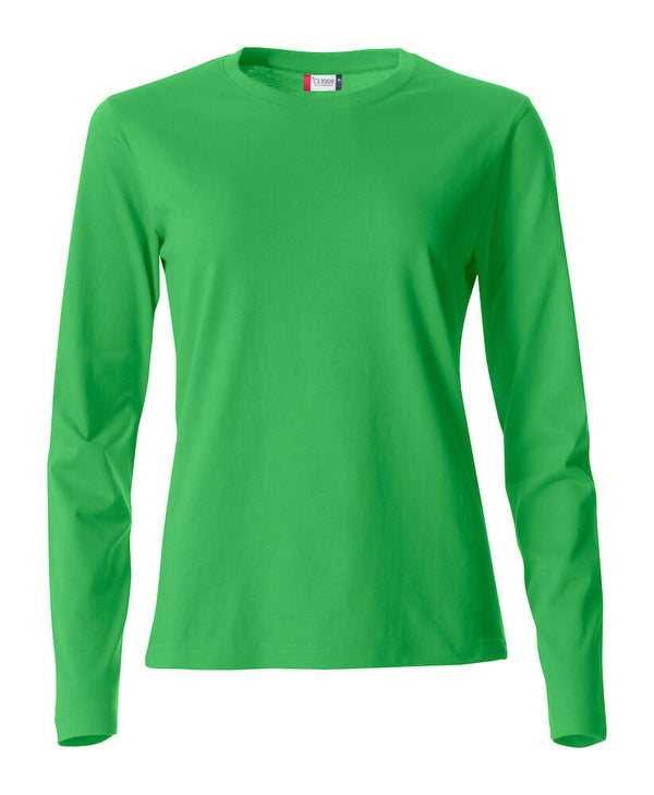 Basic-T L/S ladies Apple green