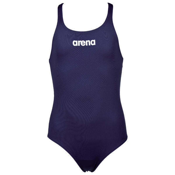 Solid SwimPro Girls' swimsuit, dark blue