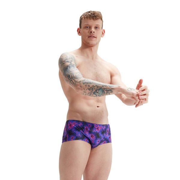 13.5cm Club Training Allover Brief miesten uimahousut, pinkki - violettiSpeedo