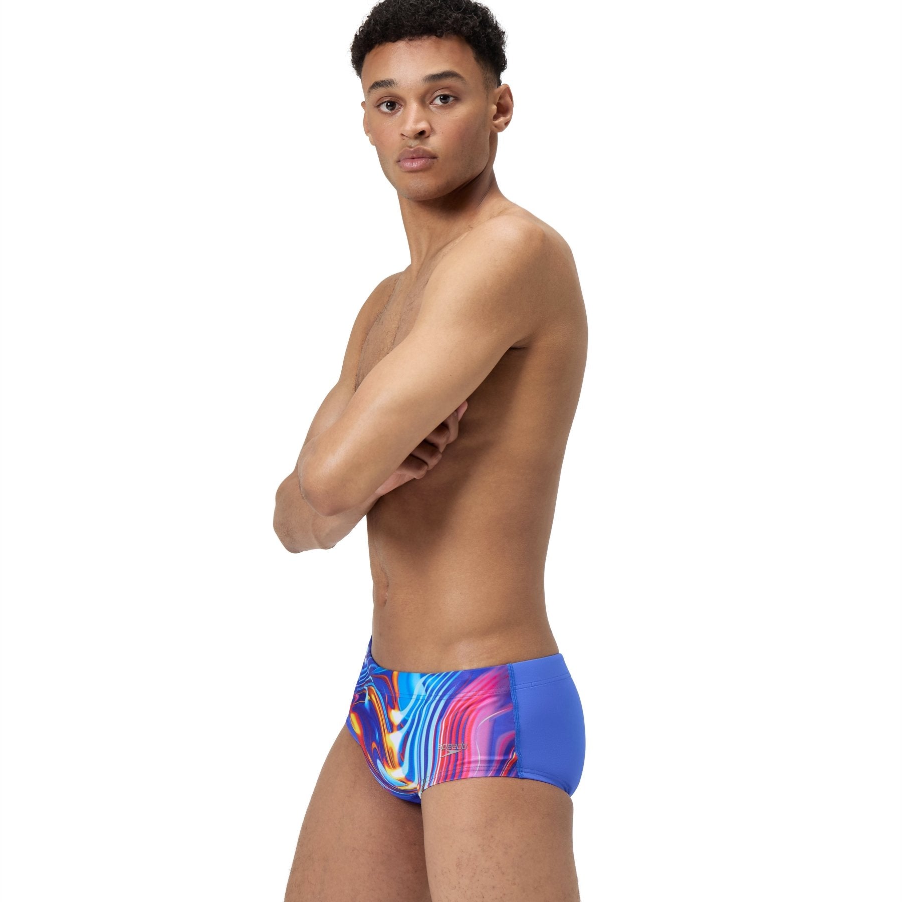 13.5cm Club Training Placement Brief miesten uimahousut, sininen - värikäs - Speedo