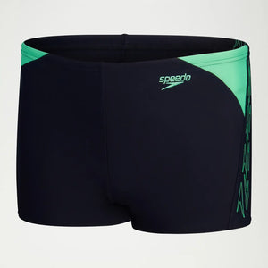 Hyper Boom Logo Splice Aquashort boys' swimming trunks, dark blue-green