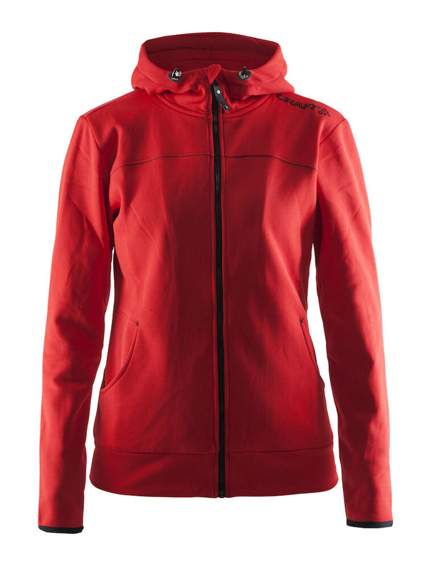 Craft Leisure Full Zip Zipper Hoodie Women's bright red