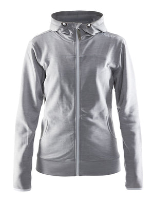 Craft Leisure Full Zip Zip Hoodie Women's Gray Melange