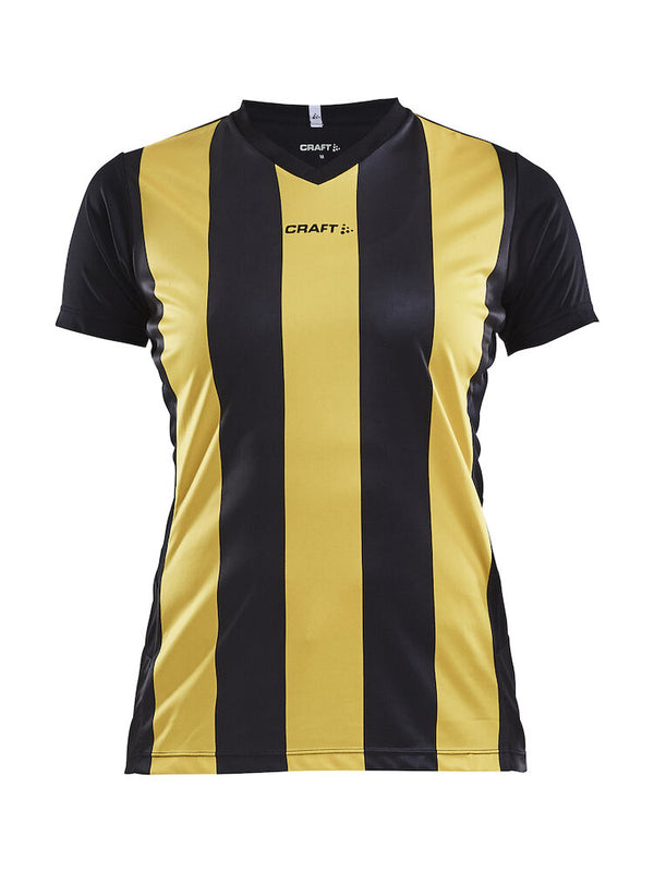 Craft Progress Technical t-shirt stripe wmn black /yellow