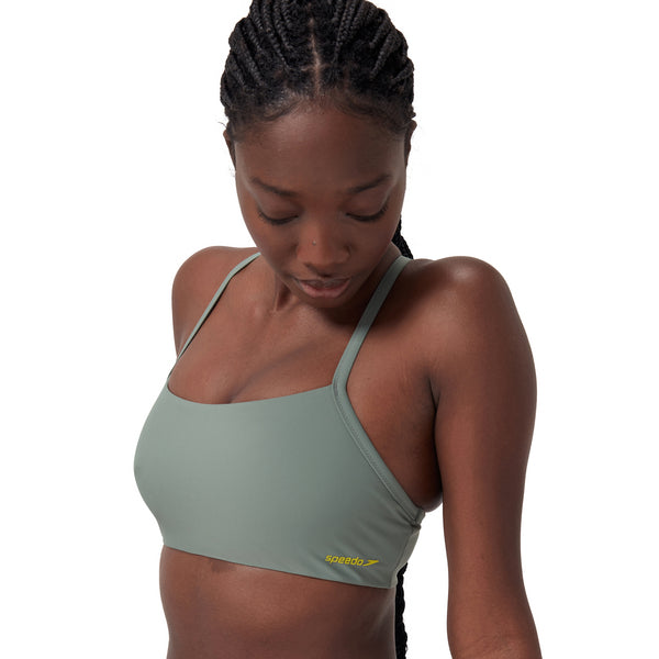 Solid Racerback Top naisten bikini yläosa, vihreä