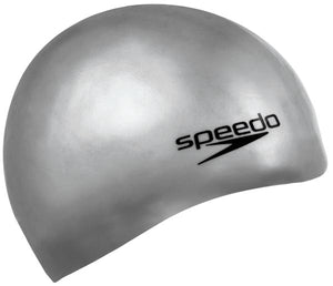 Plain Moulded Silicone Cap Swim Cap, pearl white