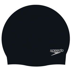 Plain Molded Silicone Cap swimming cap, black