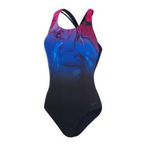 Calypso Printed Shaping naisten uimapuku, musta-sininen