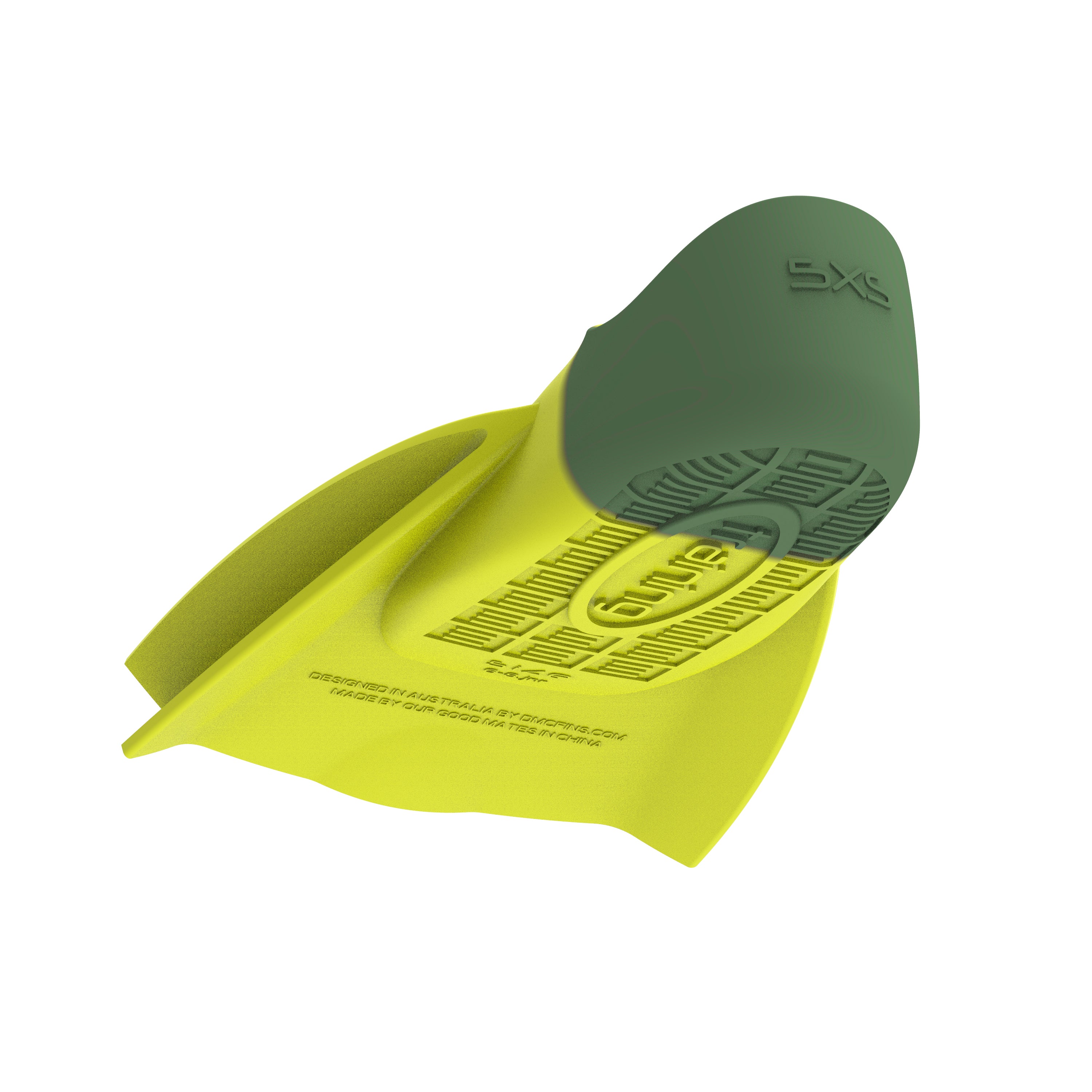 Speedo DMC Original Fin fins, yellow-olive