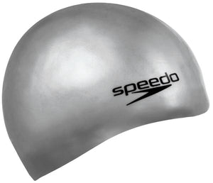 Plain Molded Silicone Cap swimming cap, chrome