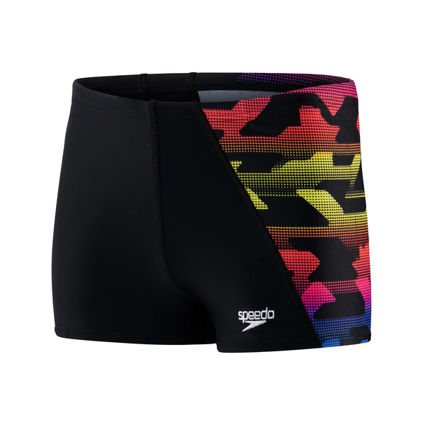 Digital Panel Boys' swimming trunks, black-motley