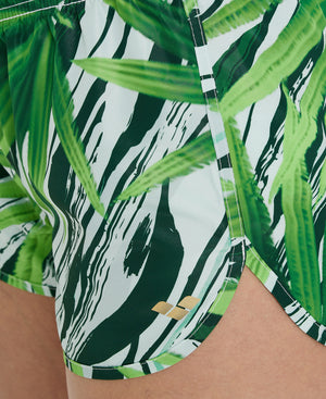 Printed Short naisten shortsit, vihreä