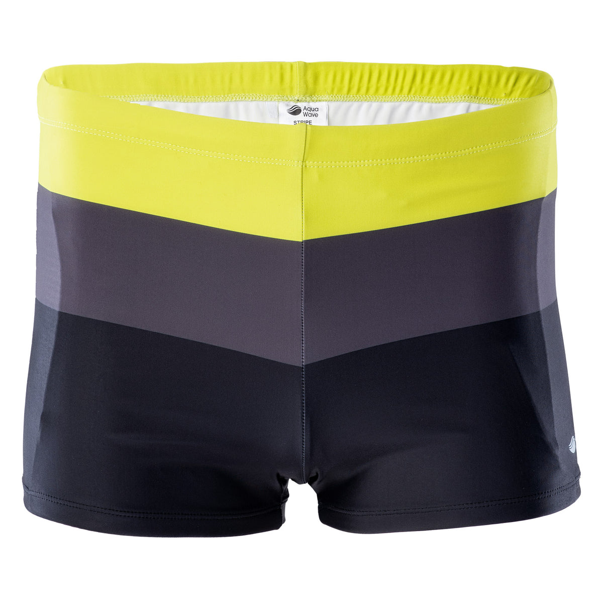 Stripe miesten boxer-uimahousut, keltainen-tummanharmaa-musta