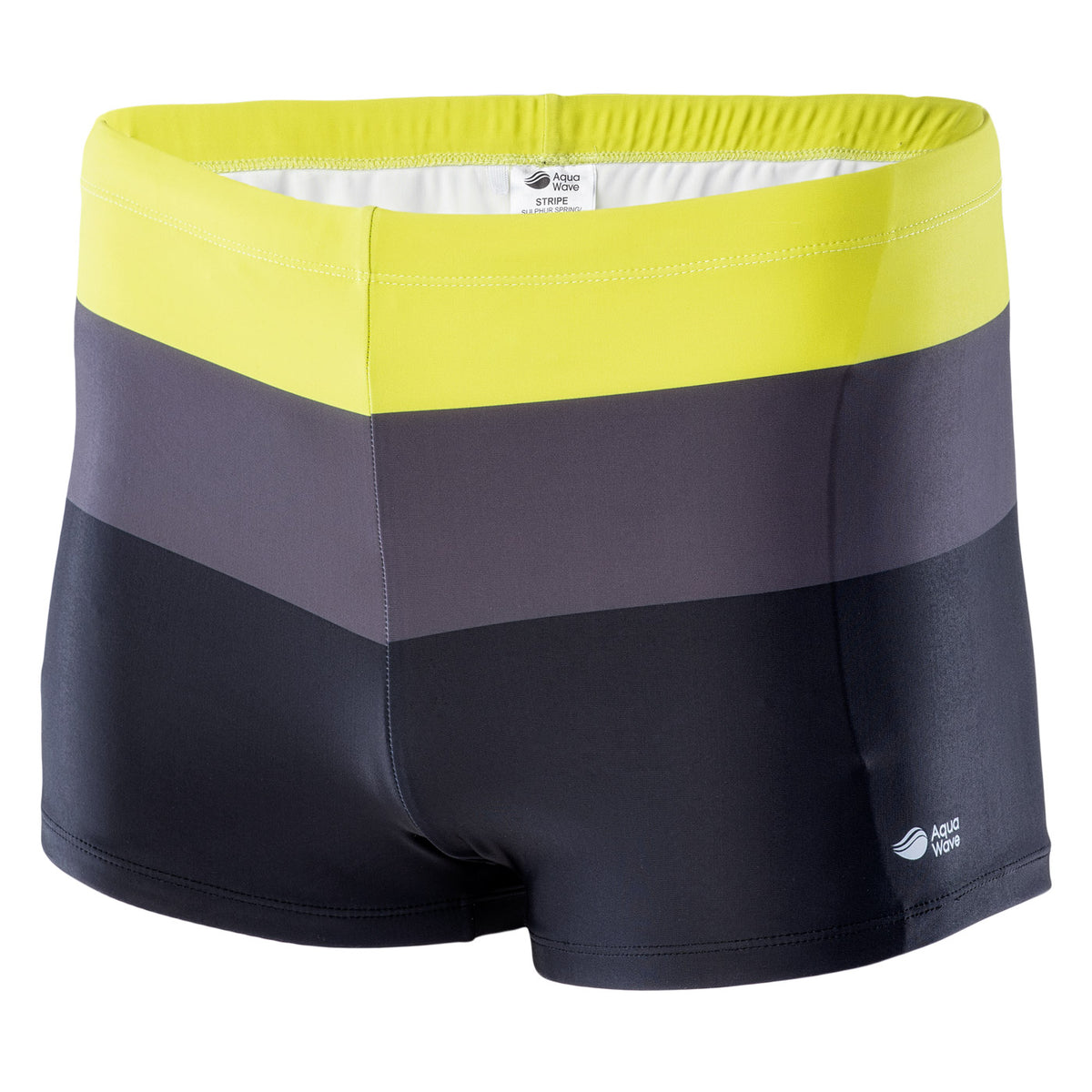 Stripe miesten boxer-uimahousut, keltainen-tummanharmaa-musta
