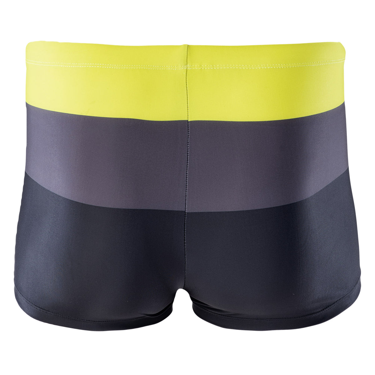 Stripe miesten boxer-uimahousut, keltainen-tummanharmaa-musta
