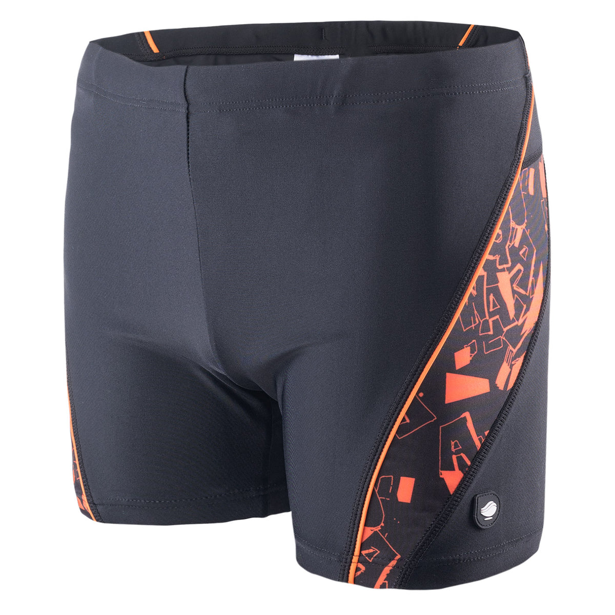 Fiero lasten boxer-uimahousut, musta logokuvio