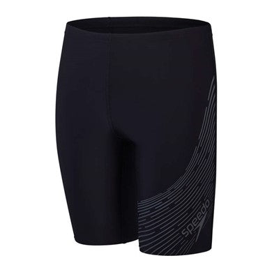 Medley Logo Jammer boys' swimming trunks, black-grey